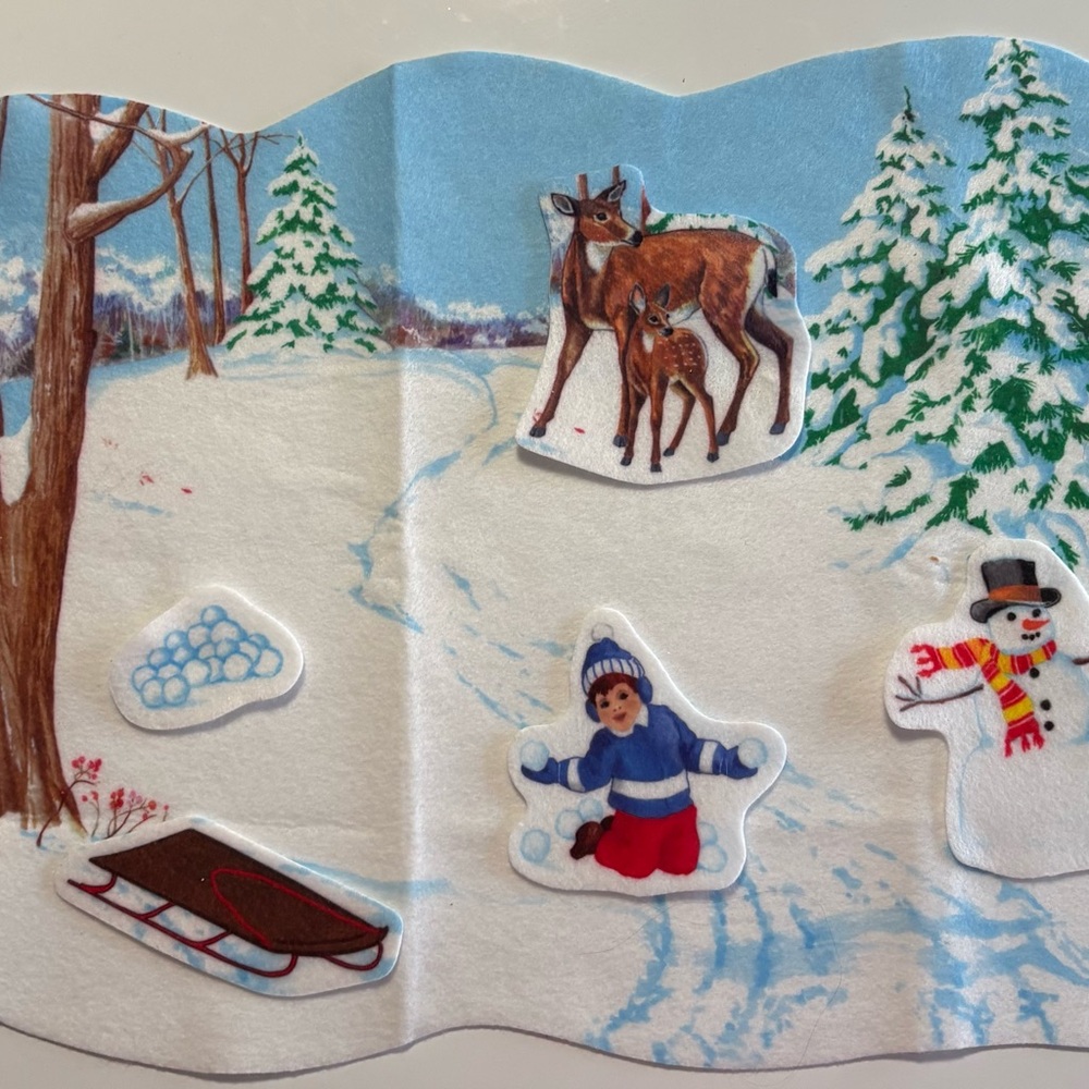 Winter Wonderland Pop-Up felt scene